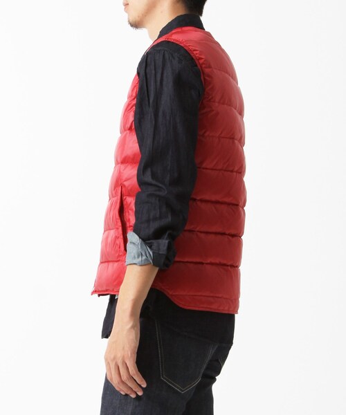 VANQUISH（ヴァンキッシュ）の「ナイロンシレーインナーダウンベスト[VJJ2162]（ジャケット/アウター・メンズ・ワイン/ロイヤルブルー/ネイビー・S/M/L）」の5枚目の写真