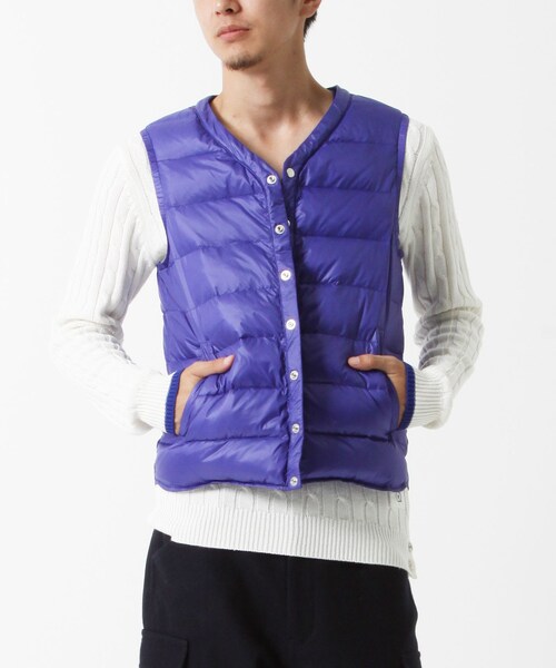 VANQUISH（ヴァンキッシュ）の「ナイロンシレーインナーダウンベスト[VJJ2162]（ジャケット/アウター・メンズ・ワイン/ロイヤルブルー/ネイビー・S/M/L）」の3枚目の写真