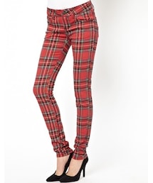 TRIPP nyc | Tripp NYC Plaid Jeans - Red 039(デニムパンツ)