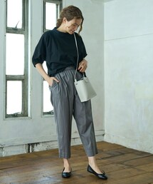 PUAL CE CIN | ピマコットンウエストゴムパンツ(その他パンツ)