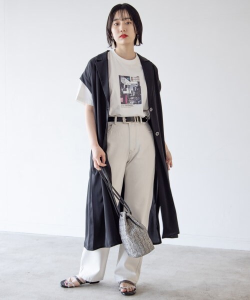 PAGEBOY（ページボーイ）の「ロングテーラーワンピース（ワンピース/ドレス・ブラック/グレージュ）」の3枚目の写真