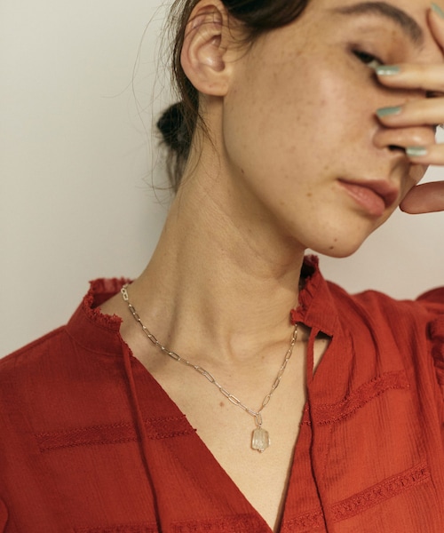 095【大草直子】シルバー アマーク sun&moonレタード ネックレス 095