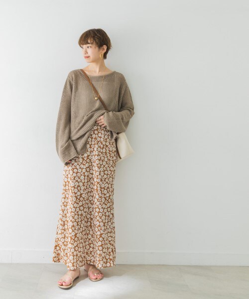 URBAN RESEARCH（アーバンリサーチ）の「印花長裙（スカート・レディース・駝色/炭灰色・36/38）」の7枚目の写真