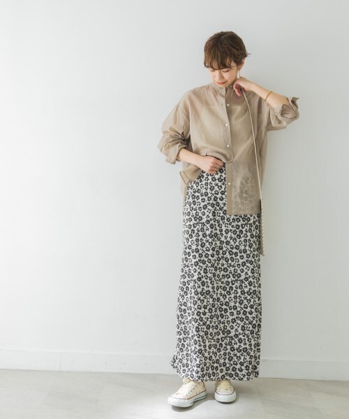 URBAN RESEARCH（アーバンリサーチ）の「印花長裙（スカート・レディース・駝色/炭灰色・36/38）」の13枚目の写真