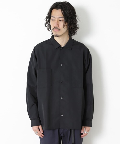 URBAN RESEARCH Sonny Label（アーバンリサーチサニーレーベル）の「グログランナイロンオーバーシャツ（その他・メンズ・ブラック/ライトブルー/ホワイト・M/L）」の7枚目の写真