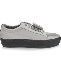 Acne Studios | Acne Studios Adriana plaque-detailed metallic leather sneakers(スニーカー)
