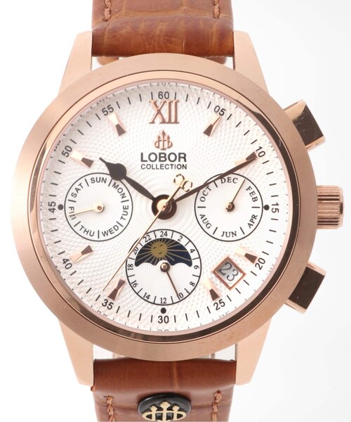 HIROB（ヒロブ）の「LOBOR CELLINI GUILDFORD (BROWN)35mm【 ウォッチ  