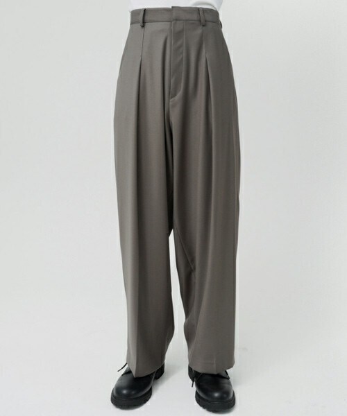 D'MENS by DHOLIC（ディーメンズ）の「ドレープワイドフィットスラックス（スラックス・メンズ・ブラック/グリーン/グレー・S/M/L）」の3枚目の写真