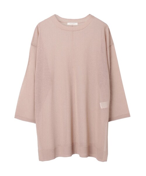 Green　Parks（グリーンパークス）の「シアーニットチュニック（トップス・ピンク/ライトベージュ/ミント/エクリュ・F）」の10枚目の写真