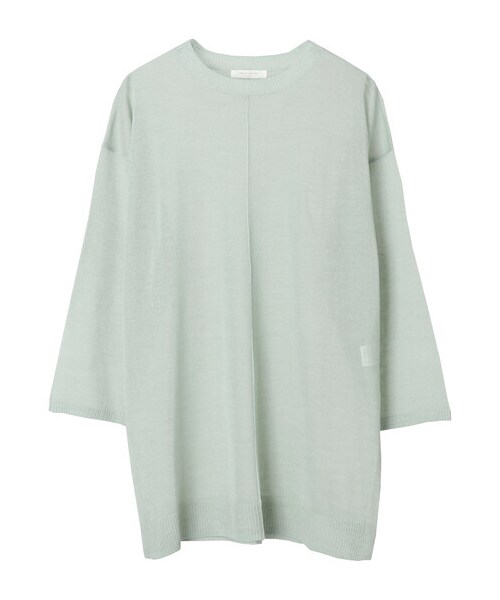 Green　Parks（グリーンパークス）の「シアーニットチュニック（トップス・ピンク/ライトベージュ/ミント/エクリュ・F）」の8枚目の写真