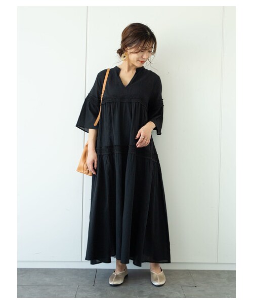 Green　Parks（グリーンパークス）の「・furry rate ヨウリュウ&レースワンピ（ワンピース/ドレス・オフホワイト/ブラック/ピンク/モカ・F）」の17枚目の写真