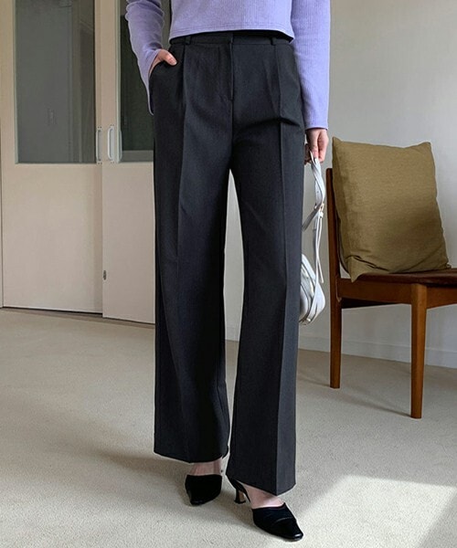 DHOLIC（ディーホリック）の「タックワイドスラックス（スラックス・レディース・ピンク/ベージュ/ブラック・S/M）」の2枚目の写真