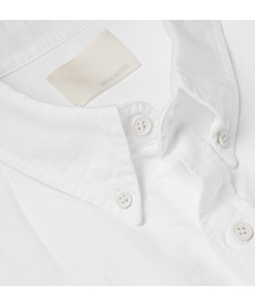 Band of Outsiders（バンドオブアウトサイダーズ）の「Band of Outsiders Slim-Fit Cotton-Oxford Shirt（シャツ/ブラウス・メンズ・White/BLUE・3/2/1/4/5）」の3枚目の写真