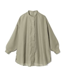 GRL | バックオープンバンドカラーシアーシャツ(シャツ/ブラウス)