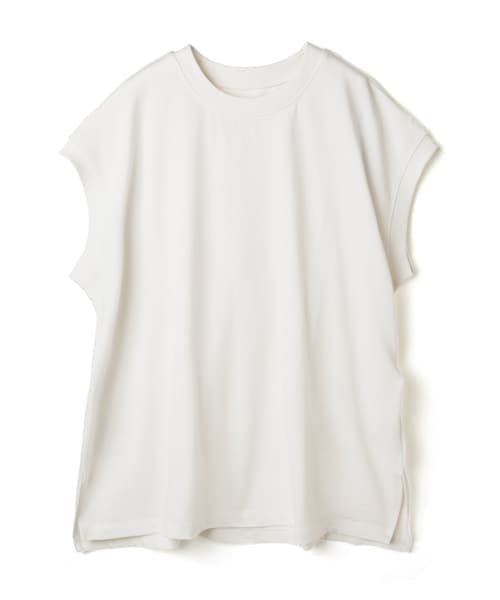 GRL（グレイル）の「USAコットンフレンチスリーブTシャツ（Tシャツ/カットソー・レディース・ブラウン/チャコール/オフホワイト/ベージュ・F）」の2枚目の写真