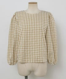 DHOLIC | [ontheriver] ギンガムチェックラウンドブラウス・p223520(シャツ/ブラウス)