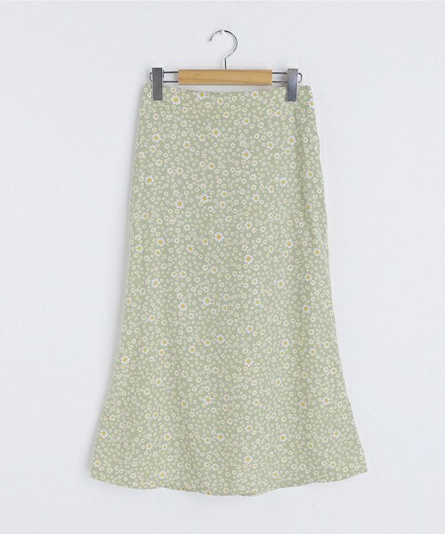 DHOLIC(ディーホリック)の「フローラルロングスカート・全3色・t61659(スカート・レディース・グリーン/ベージュ/ブラック・ONESIZE)」の1枚目の写真