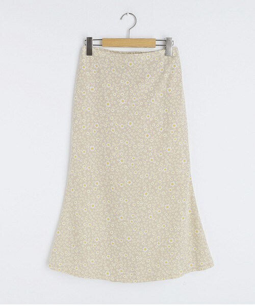 DHOLIC(ディーホリック)の「フローラルロングスカート・全3色・t61659(スカート・レディース・グリーン/ベージュ/ブラック・ONESIZE)」の3枚目の写真