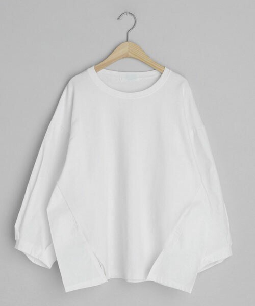 DHOLIC（ディーホリック）の「配色パフスリーブTシャツ（Tシャツ/カットソー・レディース・ベージュ/ブラック/ホワイト/パープル・FREE）」の2枚目の写真