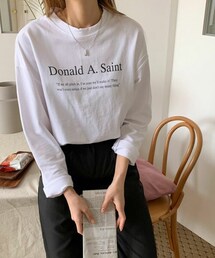 DHOLIC STYLE | [qnigirls] レタリングコットンTシャツ(Tシャツ/カットソー)