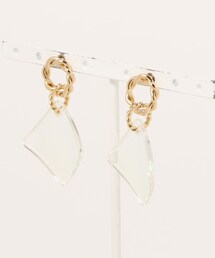 TITTY&CO.（ティティーアンドコー）の「スクエアクリアプレートピアス（アクセサリー・レディース）」