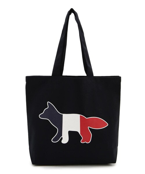 Maison Kitsune(メゾンキツネ)の「MAISON KITSUNE/メゾン キツネ/TRICOLOR FOX TOTE BAG(バッグ・メンズ・NAVY・00)」の1枚目の写真