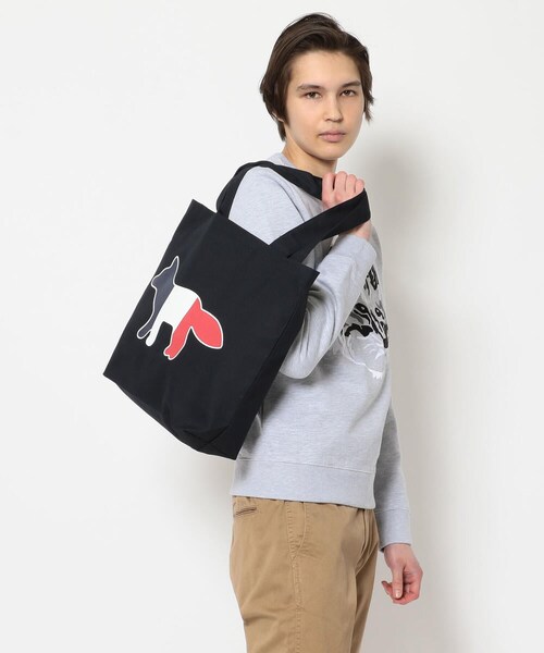 Maison Kitsune(メゾンキツネ)の「MAISON KITSUNE/メゾン キツネ/TRICOLOR FOX TOTE BAG(バッグ・メンズ・NAVY・00)」の8枚目の写真