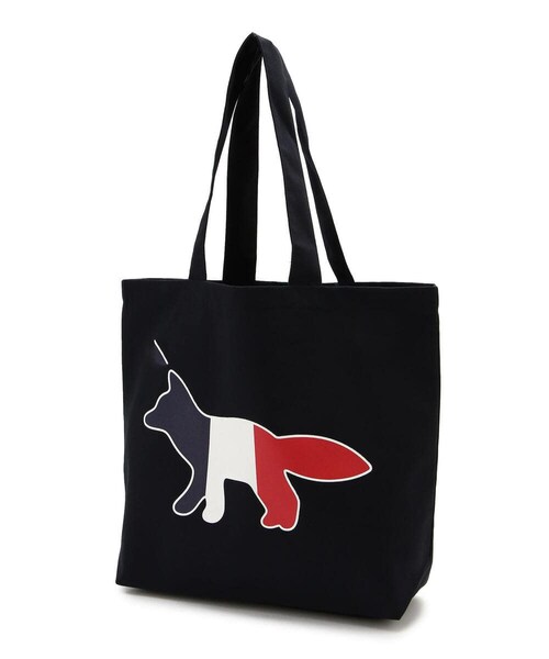 Maison Kitsune(メゾンキツネ)の「MAISON KITSUNE/メゾン キツネ/TRICOLOR FOX TOTE BAG(バッグ・メンズ・NAVY・00)」の2枚目の写真