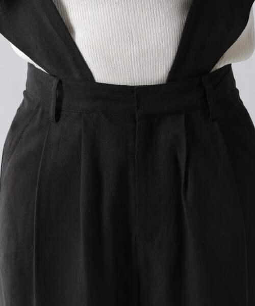 Ezick（エジック）の「フリルサスペンダーワイドパンツ（パンツ・ライトグレー/ブラック）」の22枚目の写真