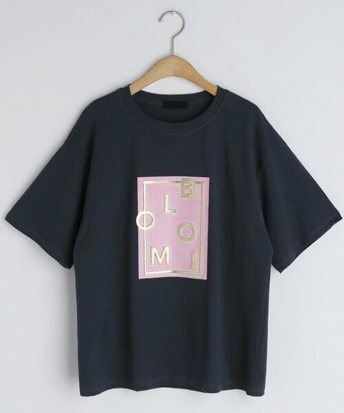 DHOLIC（ディーホリック）の「スクエアプリントロゴTシャツ（Tシャツ/カットソー・レディース・ベージュ/ホワイト/ブラック・FREE）」の3枚目の写真