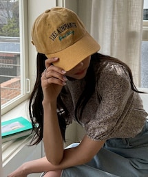 DHOLIC | 配色レタリング刺繍キャップ(キャップ)