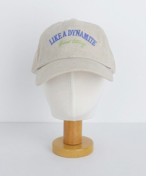 DHOLIC（ディーホリック）の「配色レタリング刺繍キャップ（キャップ・レディース・イエロー/グリーン/グレー/ホワイト/ブラック/ベージュ・ONESIZE）」の5枚目の写真