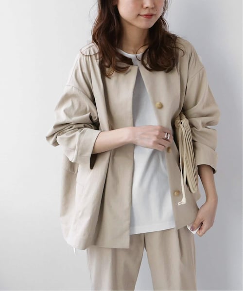 relume ALTORITMO クルーネックコクーンブルゾン ベージュ JOURNAL STANDARD relume（ジャーナルスタンダード レリューム