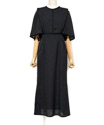 Mame Kurogouchi（マメ クロゴウチ）  チューリップモチーフジャガードドレス（ブラック/サイズ1）