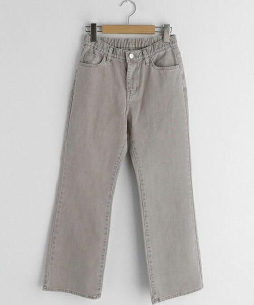 DHOLIC（ディーホリック）の「ウォッシングコットンパンツ（デニムパンツ・レディース・グレー/ベージュ/ピンク・S/M/L）」の2枚目の写真