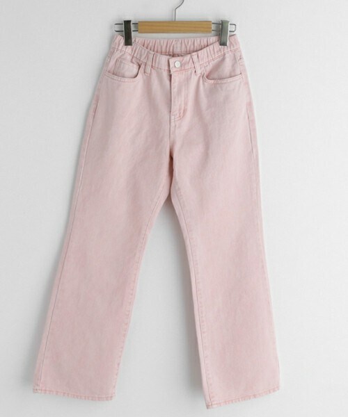 DHOLIC（ディーホリック）の「ウォッシングコットンパンツ（デニムパンツ・レディース・グレー/ベージュ/ピンク・S/M/L）」の3枚目の写真