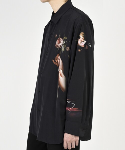 LAD MUSICIAN（ラッドミュージシャン）の「ROSE THUNDER ANGEL PRINT DECHINE OVER SH（その他・メンズ・WHITE/BLACK・42/44）」の2枚目の写真