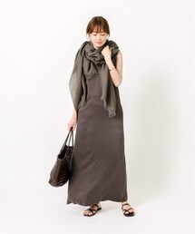 【GATTI&C-BIELLA / ガッティアンドシー ビエラ】 リネンストール Cesare Gatti リネンカシミヤ ストール（ELLE SHOP「Cesare