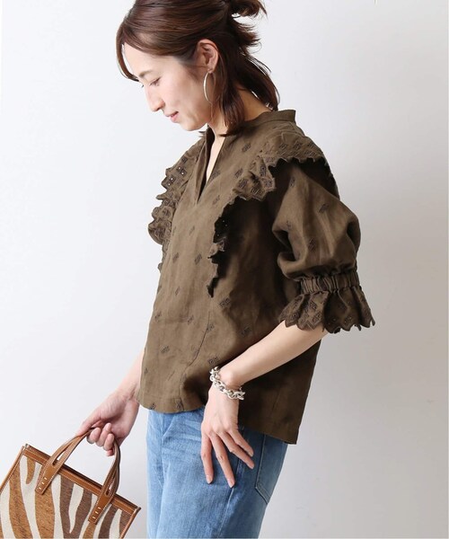 FRAMeWORK（フレームワーク）の「≪予約≫リネン刺繍ブラウス◆（その他・ブラック/フリー）」の9枚目の写真