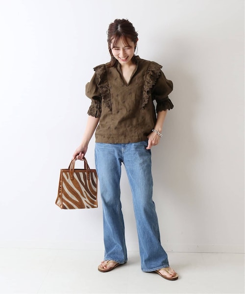 FRAMeWORK（フレームワーク）の「≪予約≫リネン刺繍ブラウス◆（その他・ブラック/フリー）」の7枚目の写真