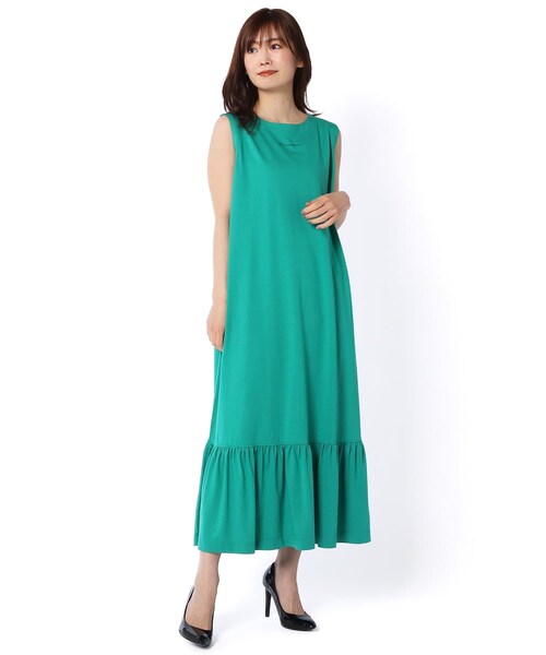 CIAOPANIC(チャオパニック)の「ONEPIECEDRESS/ノースリーブワンピース(ワンピース・レディース・ホワイト/グリーン/ブラック・M)」の2枚目の写真
