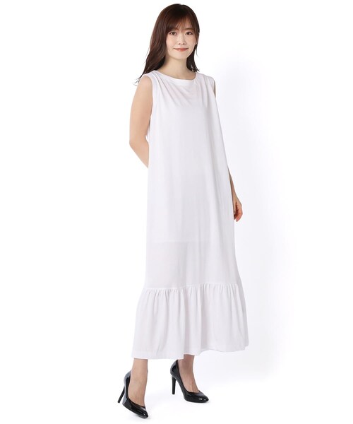 CIAOPANIC(チャオパニック)の「ONEPIECEDRESS/ノースリーブワンピース(ワンピース・レディース・ホワイト/グリーン/ブラック・M)」の3枚目の写真
