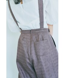 【値下げ】Bokanii  ツイードサロペット　ブラウン Boka nii（ボカニー）の「ツイードサロペット（サロペット