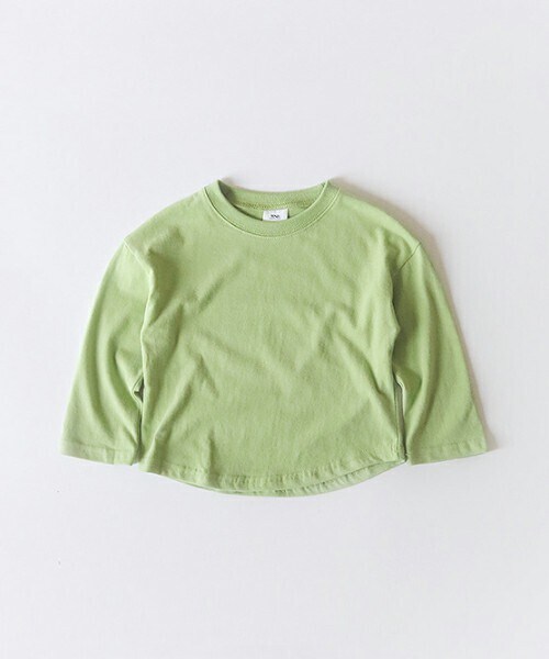 DHOLIC kids（ディーホリックキッズ）の「[whitesketchbook] 10COLORSラウンドネックTシャツ（Tシャツ/カットソー・キッズ・レッド/オレンジ/イエロー/グリーン/ベージュ/ブルー/ピンク/ブラック/ホワイト/パープル・5/7/9/11/13）」の5枚目の写真