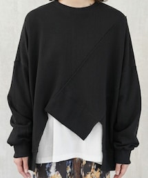 DHOLIC（ディーホリック）の「アシンメトリーカットトレーナー（スウェット・レディース）」