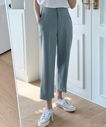 DHOLIC | [qnigirls] セミブーツカットクロップドスラックス・p226355(デニムパンツ)