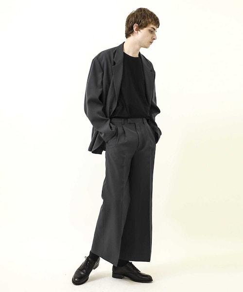 LAD MUSICIAN（ラッドミュージシャン）の「POLY WIDE FLARE PANTS（その他・メンズ・BLACK/PURPLE・42/44/46）」の2枚目の写真