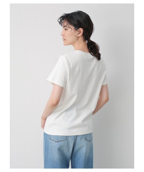 AMERICAN HOLIC（アメリカンホリック）の「【non-no 7月号掲載】★クルーネックカット半袖プルオーバー（トップス・アイボリー/オフホワイト/ブラック/ライトピンク/ベージュ/オレンジ/モカ/ライトイエロー/ミント/グリーン/ネイビー/ラベンダー/ライトグレー/チャコールグレー/ダークベージュ/キャメル/カーキ/ブルー・S/M/L）」の9枚目の写真