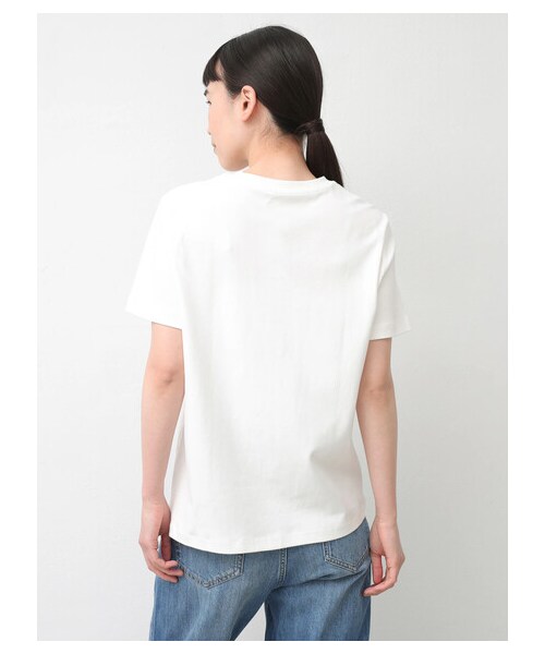 AMERICAN HOLIC（アメリカンホリック）の「【non-no 7月号掲載】★クルーネックカット半袖プルオーバー（トップス・アイボリー/オフホワイト/ブラック/ライトピンク/ベージュ/オレンジ/モカ/ライトイエロー/ミント/グリーン/ネイビー/ラベンダー/ライトグレー/チャコールグレー/ダークベージュ/キャメル/カーキ/ブルー・S/M/L）」の15枚目の写真