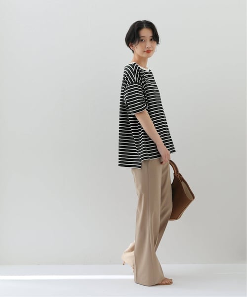 タグ付き新品　フレームワーク　シャツ　ボーダー セール】クレープジャージーボーダーTシャツ（Tシャツ